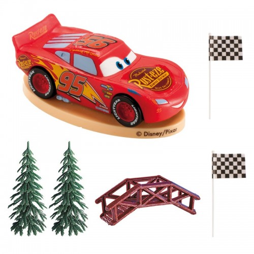 Decorative decoration set - Cars - Lightning McQueen 1+5