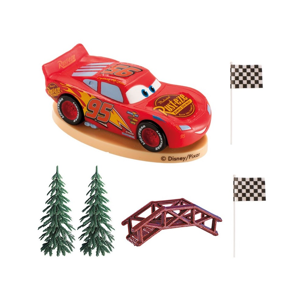 Decorative decoration set - Cars - Lightning McQueen 1+5