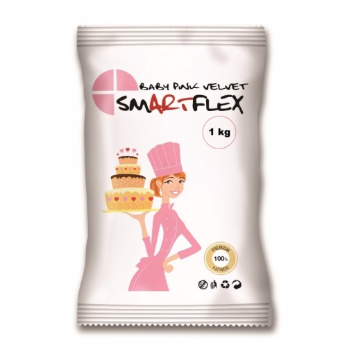 Smartflex Baby Pink velvet vanilka 1kg - potahovací  a  modelovací hmota