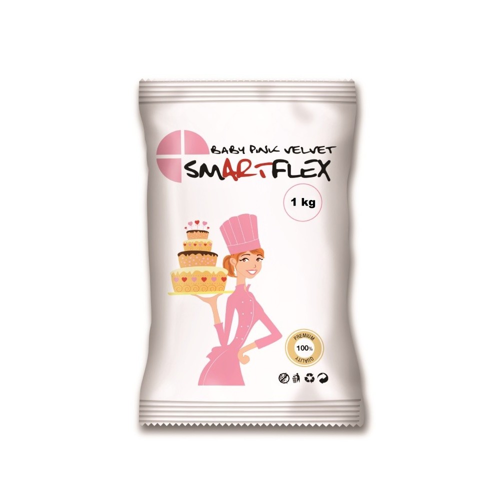 Smartflex Baby ružový velvet 1kg - potahovacia hmota