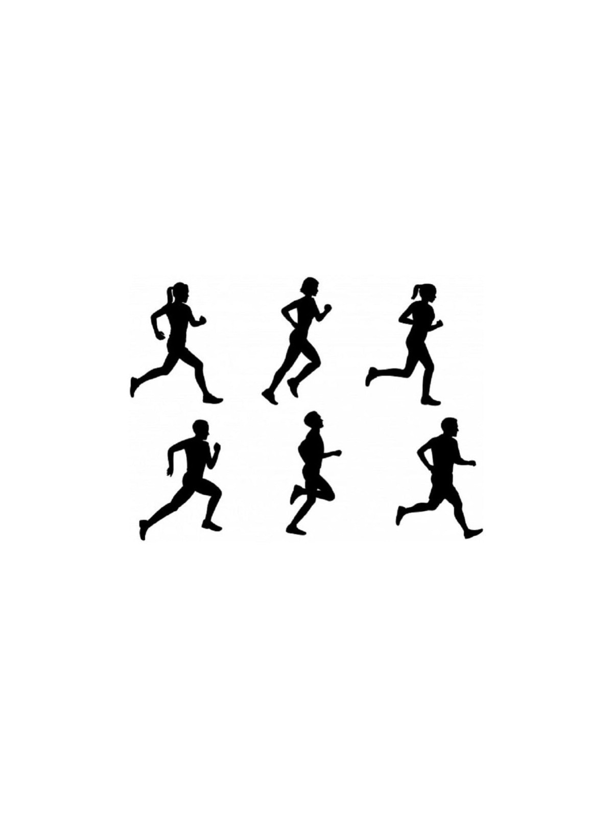 Cookie cutters - silhouettes of runners - runner - 6 pieces