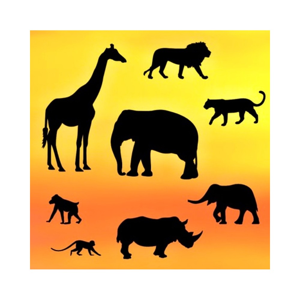 Vykrajovače patchwork - siluety safari 8ks
