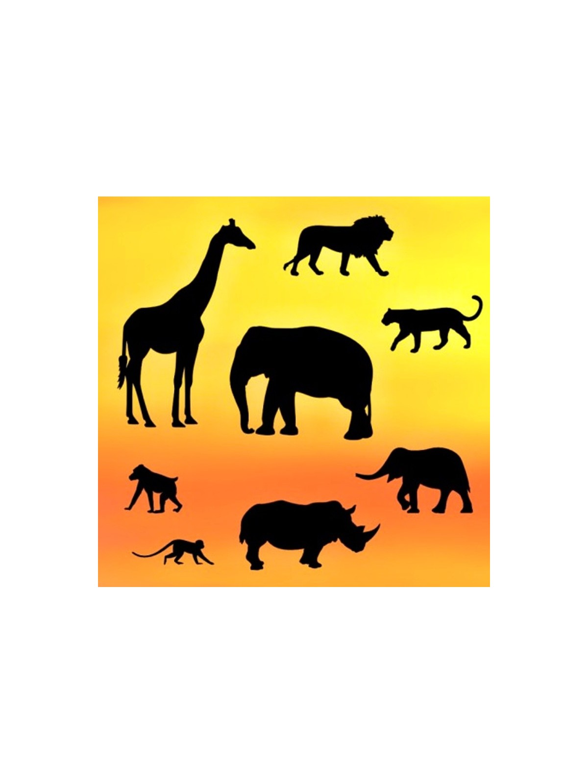 Vykrajovače patchwork - siluety safari 8ks