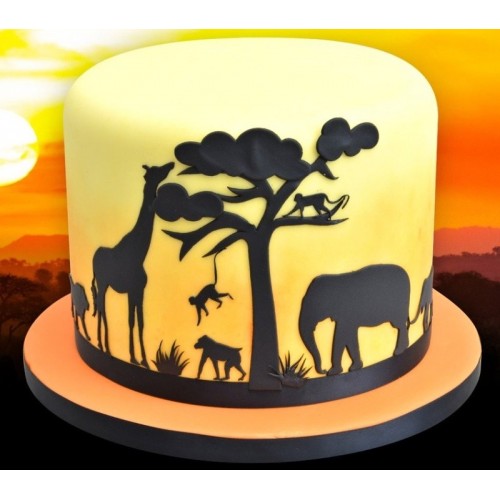 Cookie cutters patchwork - safari silhouettes 8pcs