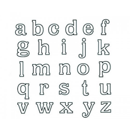 Ausstecher Patchwork Alphabet - Kleinbuchstaben 27St