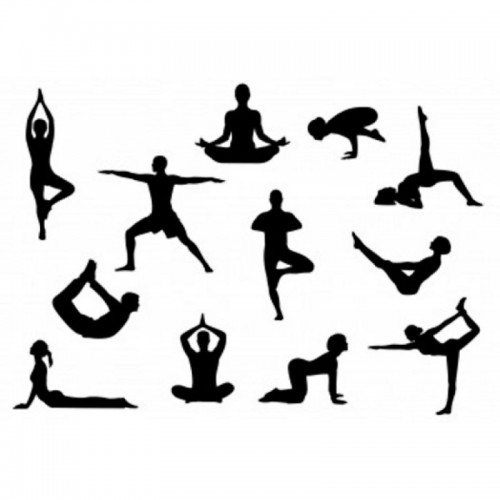 Vykrajovátka patchwork - yoga siluety - 12ks