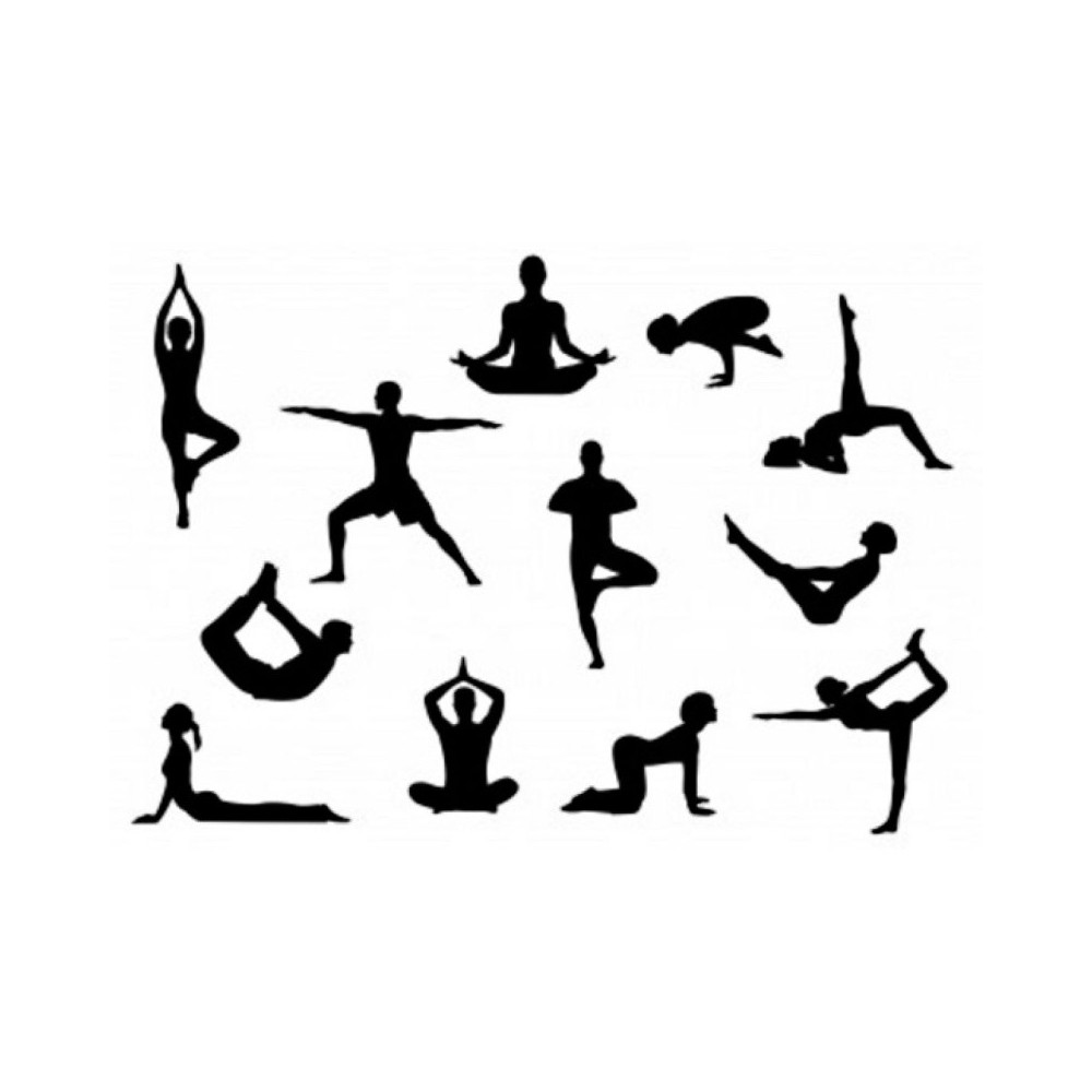 Vykrajovátka patchwork - yoga siluety - 12ks