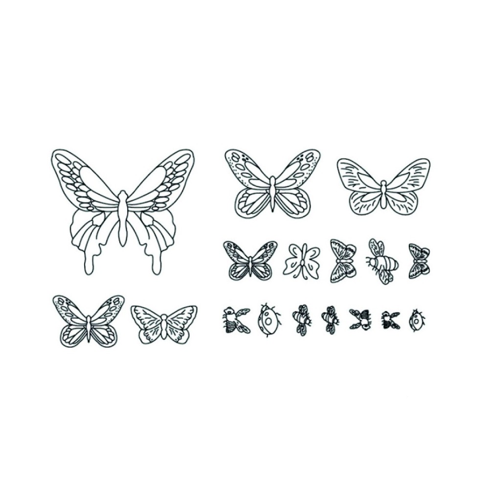 Cookie cutter set patchwork - butterfly - 17 pieces