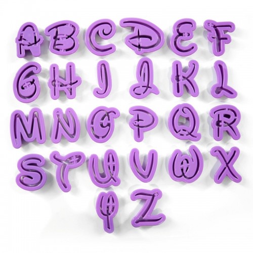 Cookie cutter Large Alphabet - Disney font 26pcs