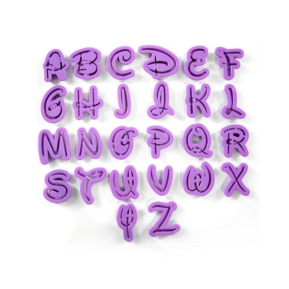 Ausstechformen Großbuchstaben - Disney Schriftart 26 Stück