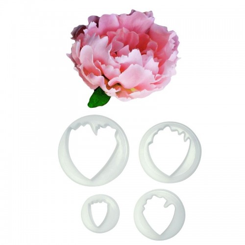 Cookie cutter - peony - 4pcs