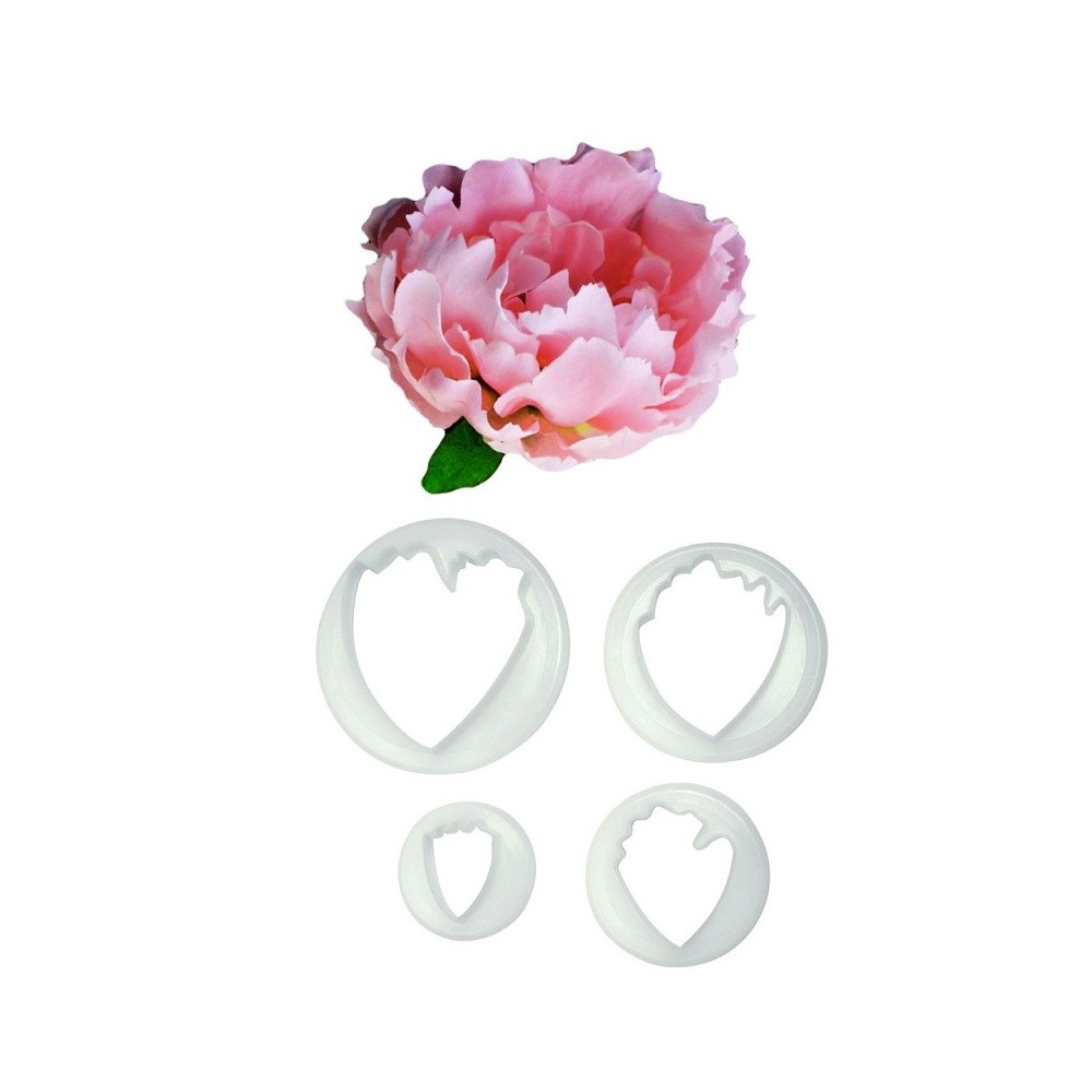 Cookie cutter - peony - 4pcs