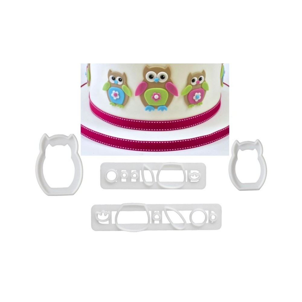Cutters Mummy and baby Owl  4pcs