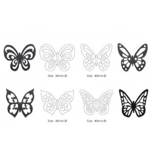 Cookie cutter / cake stencil - lace butterfly 4pcs