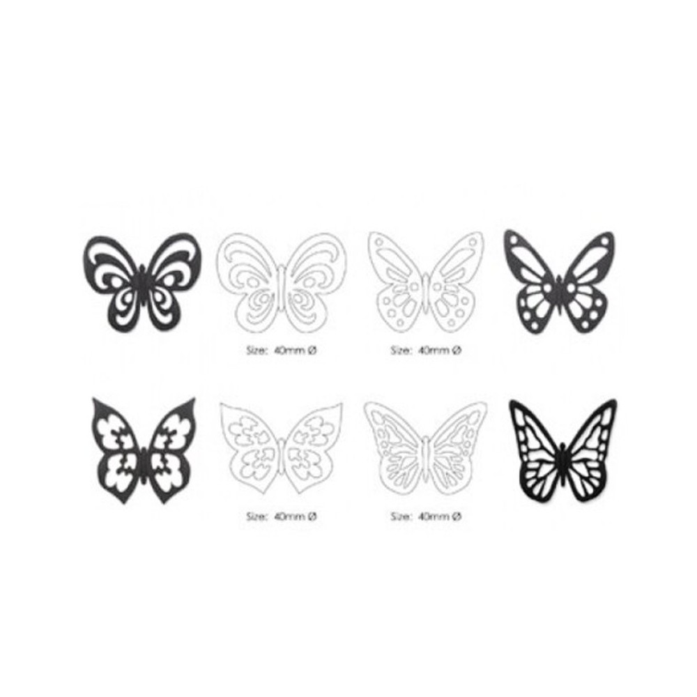Vykrajovátko /  naznačovač - krajkový motýl 4ks 