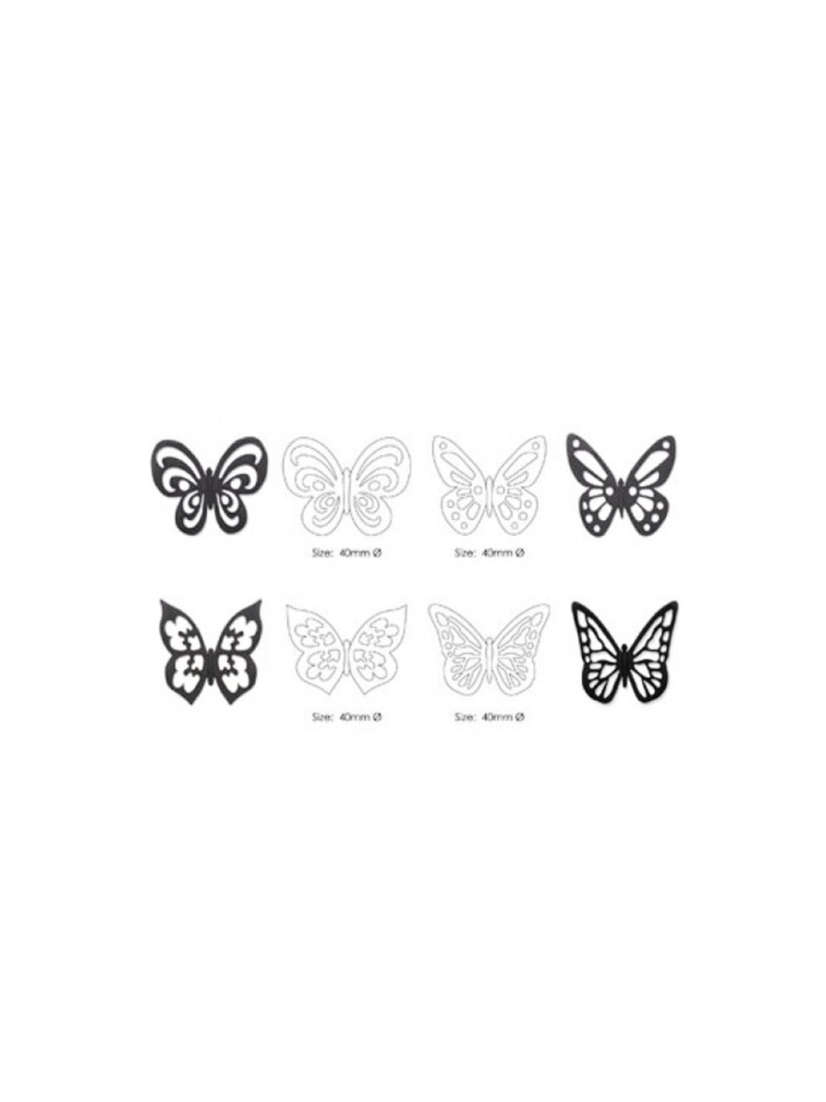 Cookie cutter /  outline marker - lace butterfly 4pcs