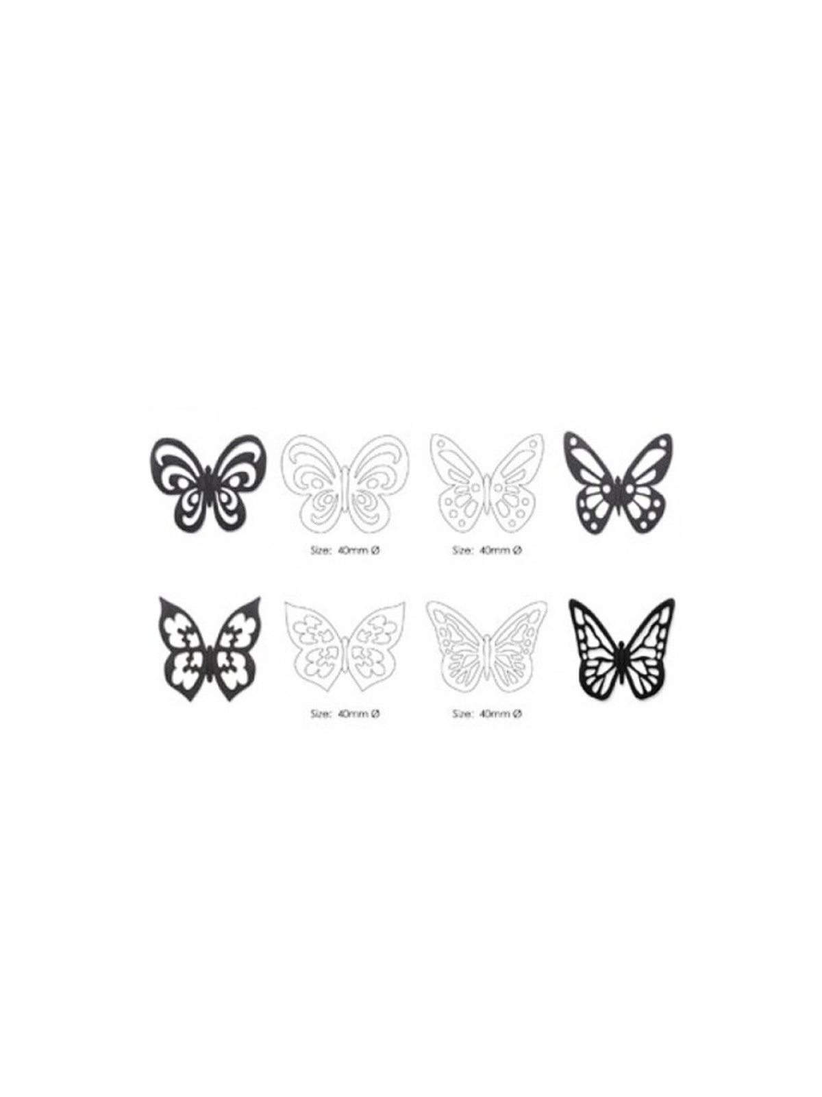 Vykrajovátko / naznačovač - čipkový motýľ 4ks