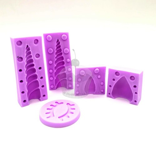 Silicone mold - unicorn - 5 pcs