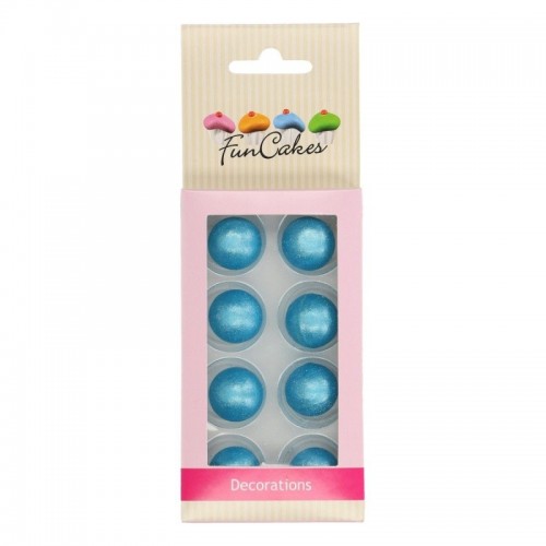 FunCakes pearl choco balls blue - blue - 8 pcs