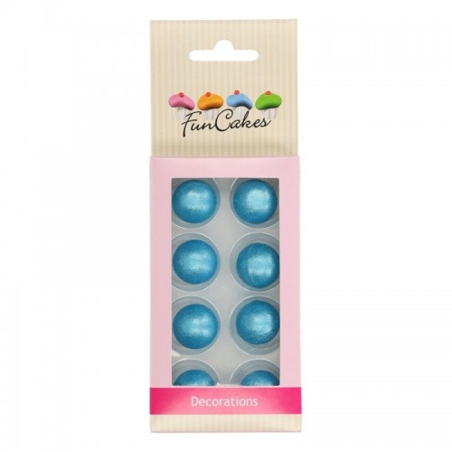 FunCakes pearl choco balls blue - modré - 8ks