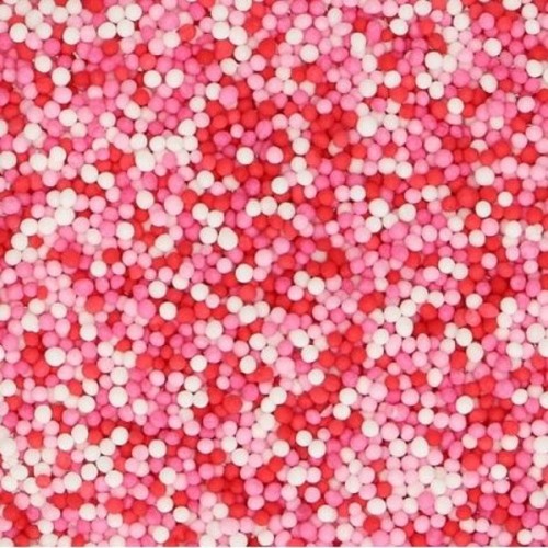 Sugar pearls - red / pink / white - 50g