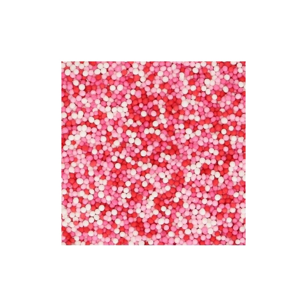 Nonpareils -Lots of Love- rot / pink / weiß - 50g