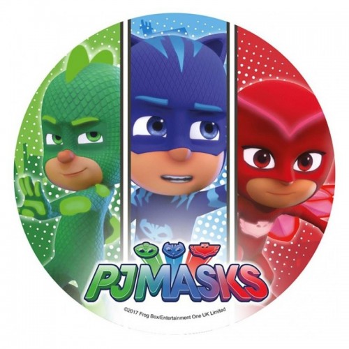 Edible paper round - PJ Masks - design 3.