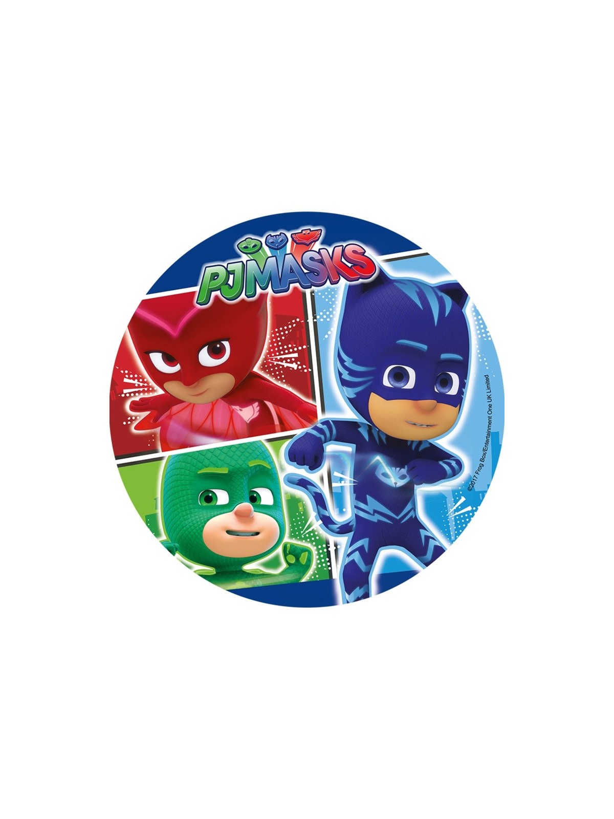 Jedlý papier karta guľatý - PJ Masks - motív 4.