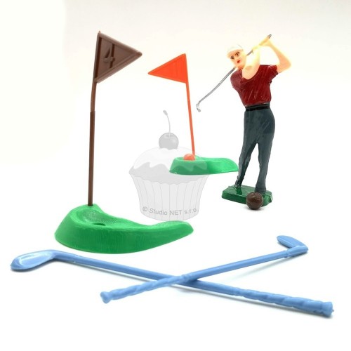 Decorative golf player set - 9 pieces