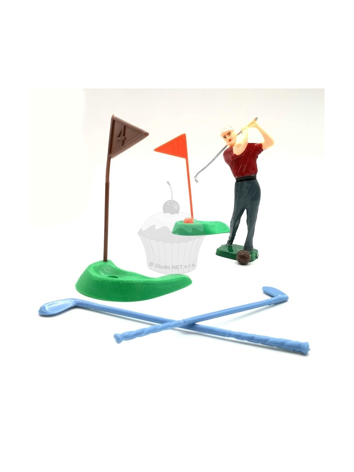 Decorative golf player set - 9 pieces