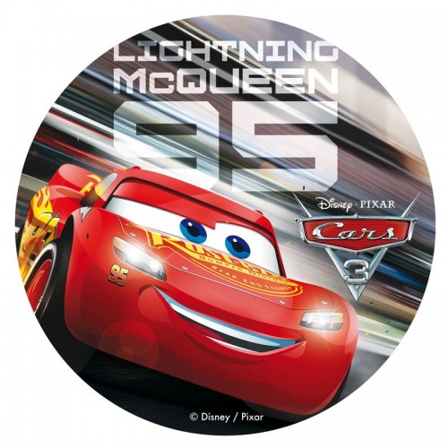 Dekora - Jadalny okrągły papier - Cars - Flash McQueen 95