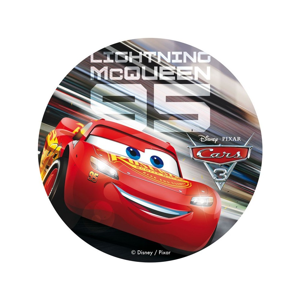 Dekora - Essbares rundes Papier - Cars - Lightning McQueen 95