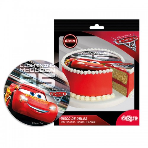 Dekora - Jadalny okrągły papier - Cars - Flash McQueen 95