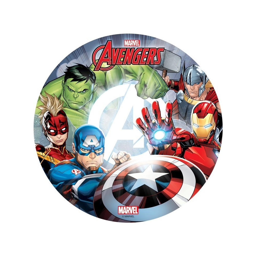 Edible decoration - Round edible paper - Avengers