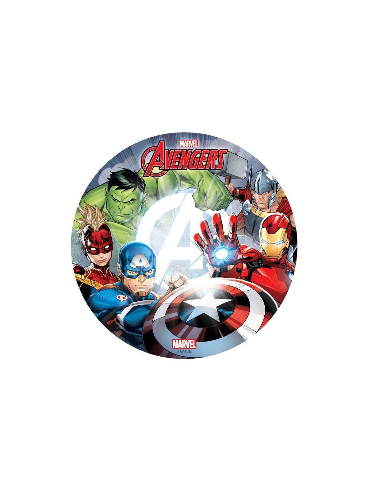 Edible decoration - Round edible paper - Avengers