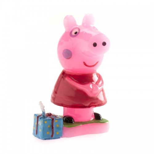 Dekora Kuchen Kerze - Peppa Pig mit Geschenk - 1St