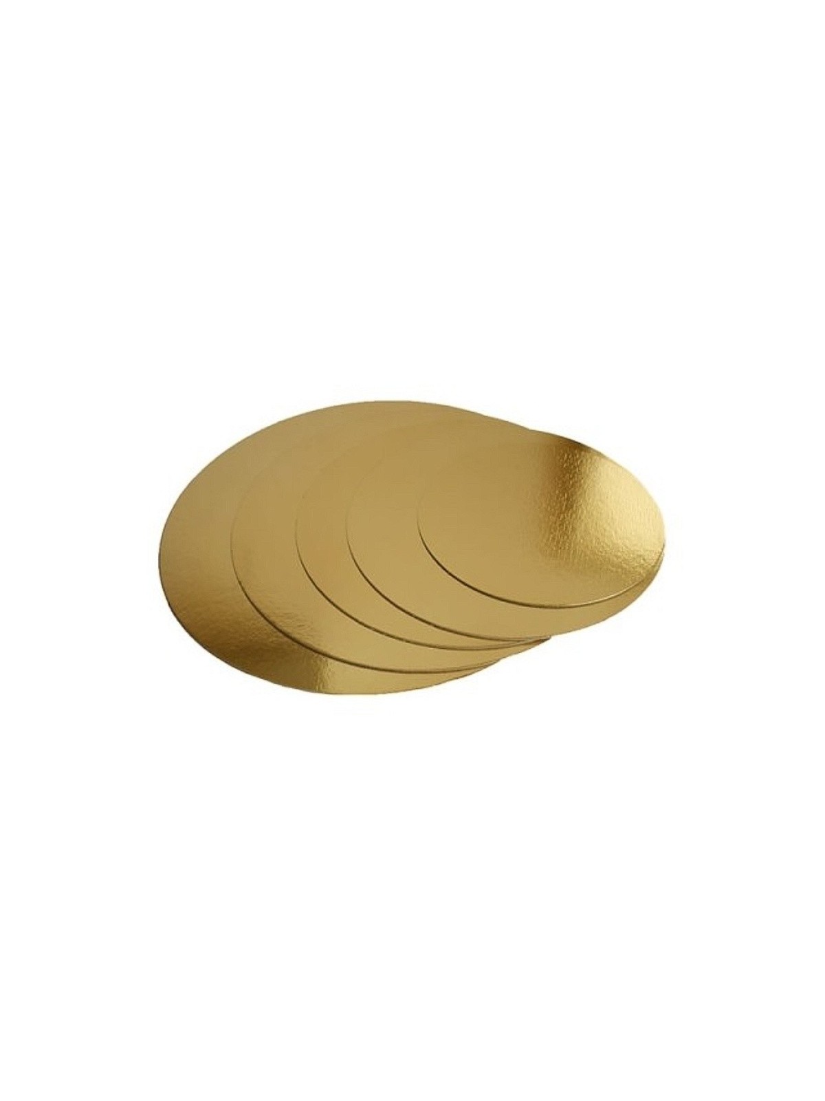 Round gold base for a cake 14cm.