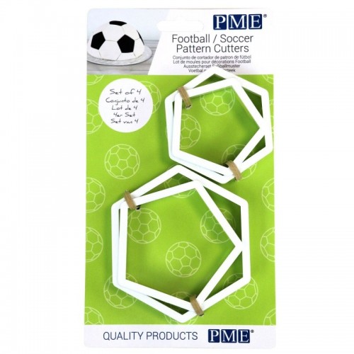 PME Football / Soccer pattern cutters set / 4pcs
