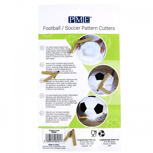 PME Football Plunger Cutters - Small + Large - 4 pcs