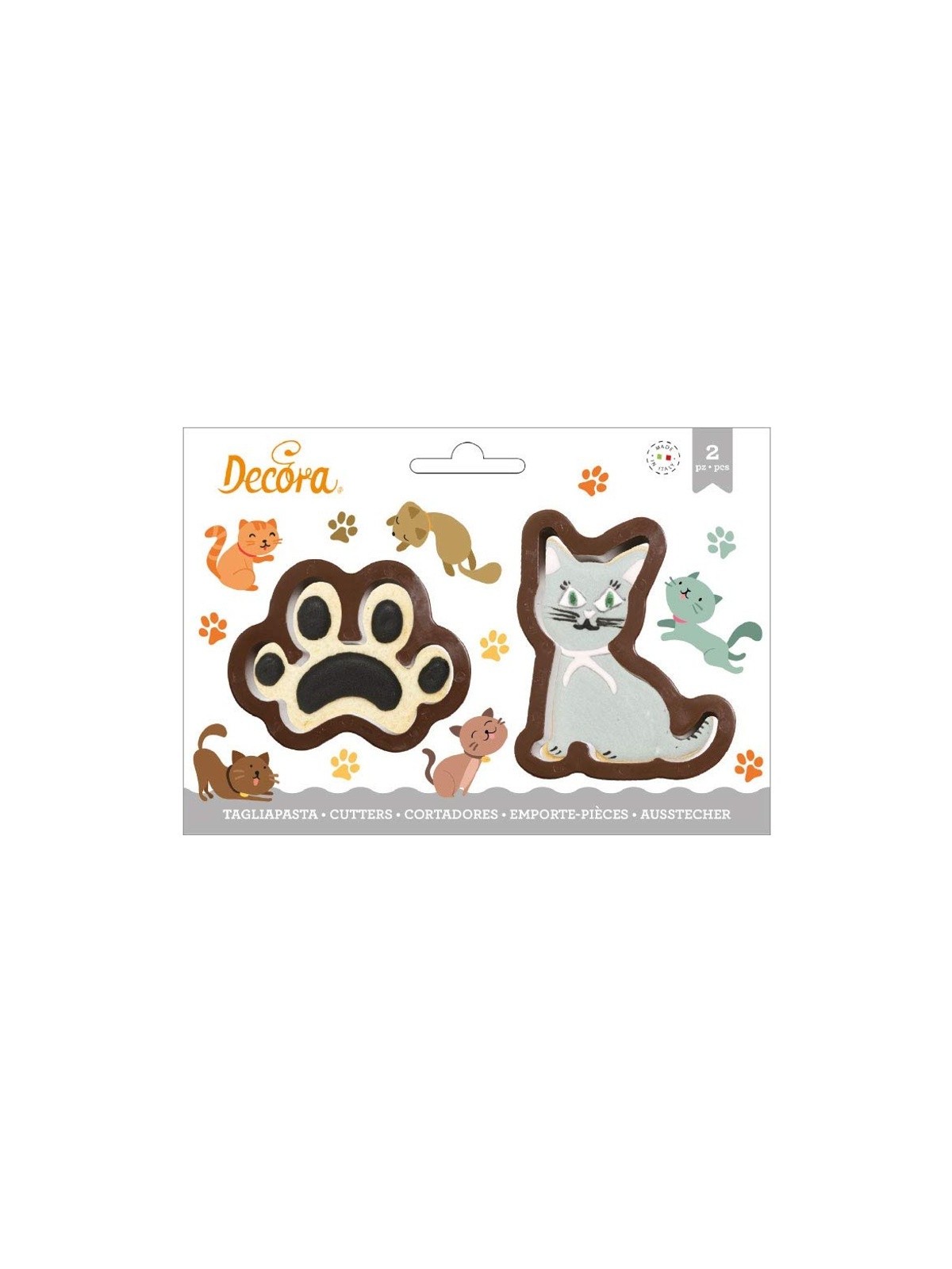 Decora set of cutters - kitten 2pcs