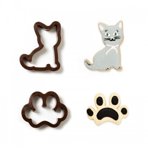 Decoration set of cookie cutters - kitten 2pcs