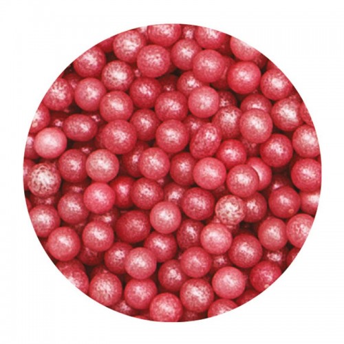 Decora - Cukrowe perełki 4mm - perłowy róż - 100g
