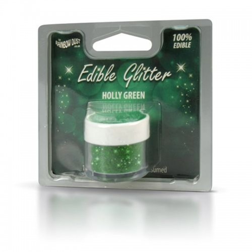RD Edible Glitter - Holly Green - zelený  5g
