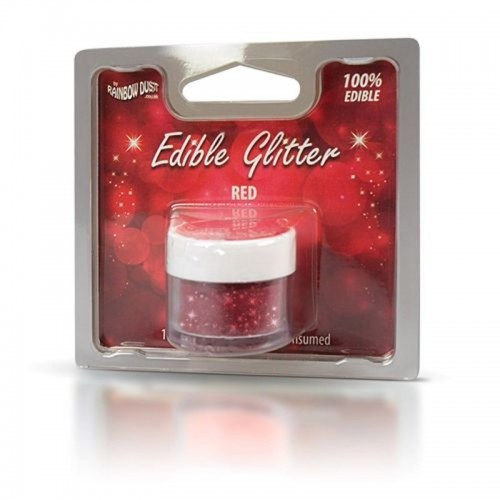 RD Edible Glitter - Red - red 5g