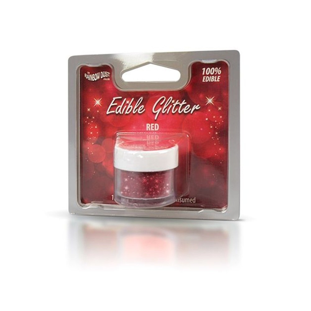 RD Edible Glitter - Red - red 5g