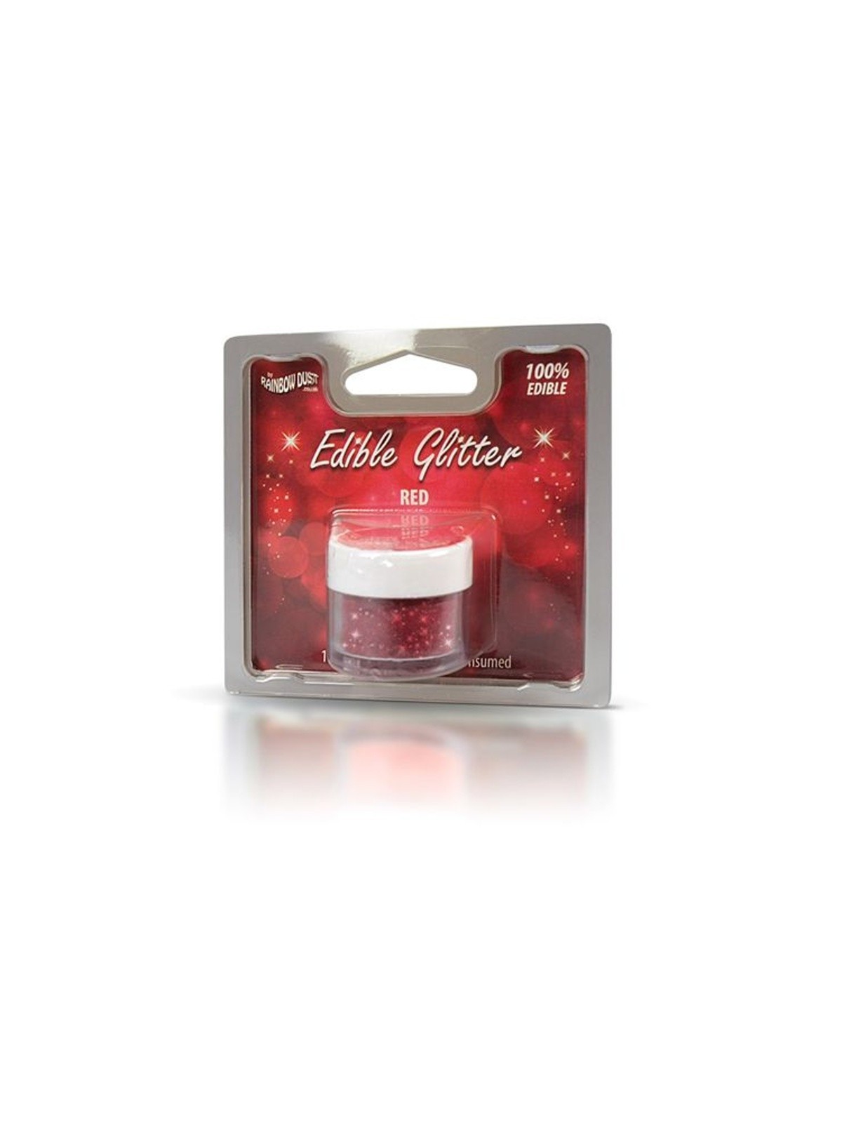 RD Edible Glitter - Red - red 5g