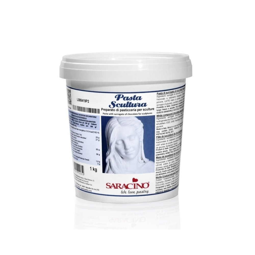 Saracino Modeling Paste White for Chocolate Covering 1kg