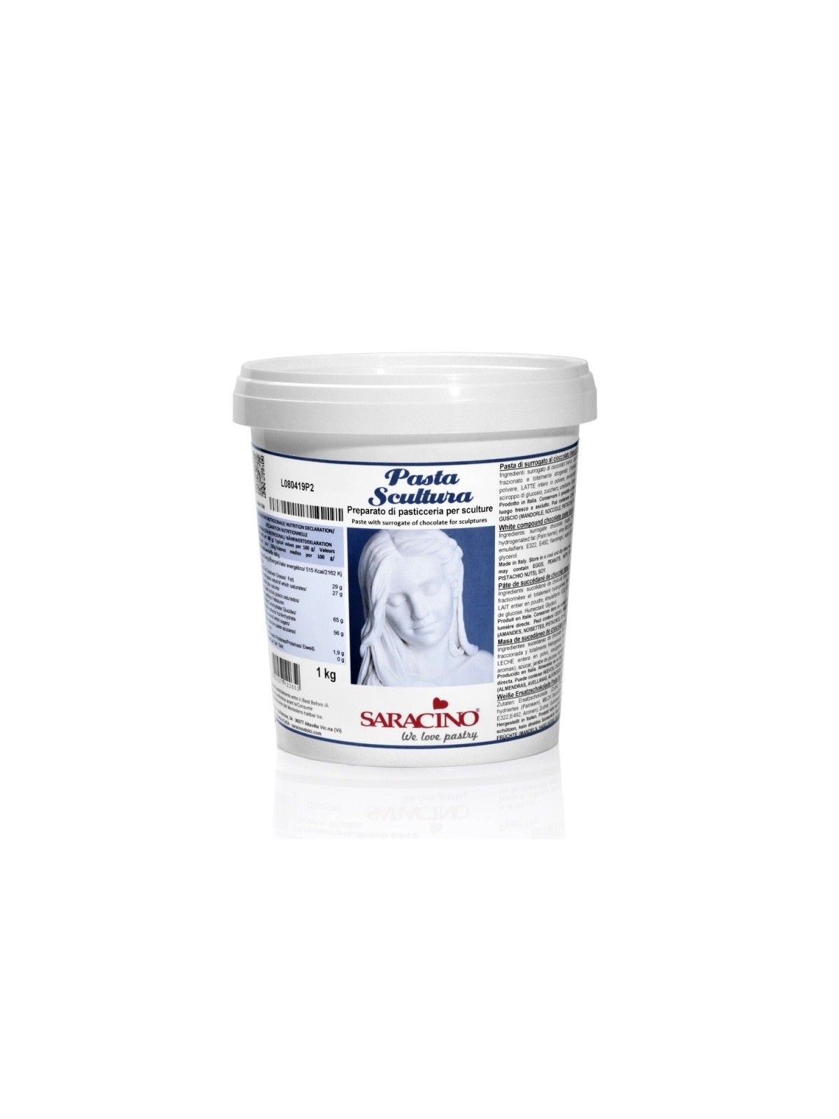 Saracino Modeling Paste White for Chocolate Covering 1kg