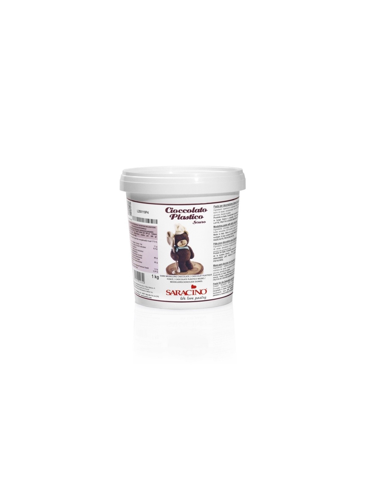 Saracino Modellierschokolade dunkel - 1 kg