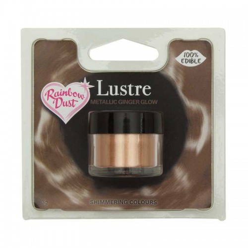 RD Essbarer Seidenpuder Perlglanz Rainbow - Metallic Ginger Glow - Rostig 2-4g